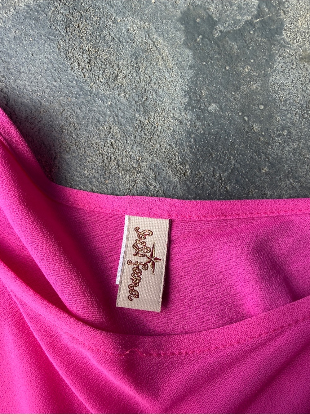 Luli Fama size MED coverup. Bright Pink Drawstring Waist Tunic Top - Picture 4 of 8